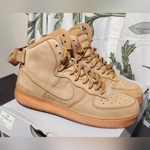 Nike Air Force 1 High WB GS Flax Size 7Y
